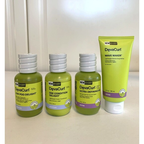 Lot 4 Deva Curl Wave Maker Low Poo Delight Ultra Defining Gel Travel Size - Picture 1 of 5
